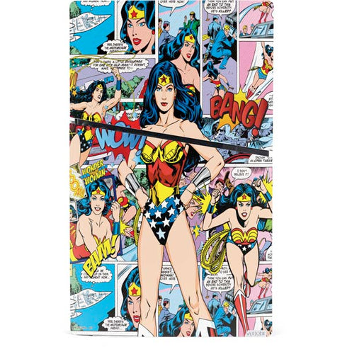 DC Comics Wonder Woman Comic Blast PS5 Slim Digital Edition Console Skin